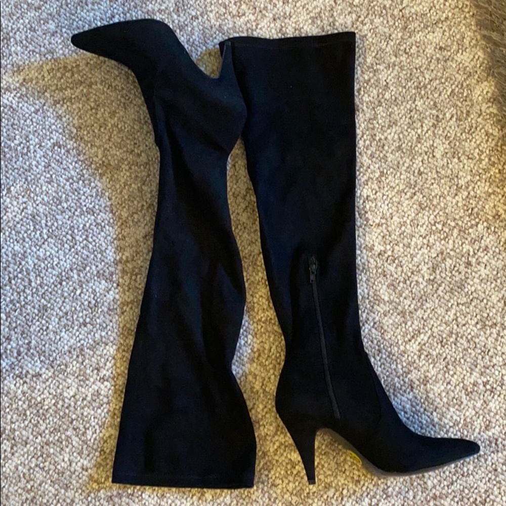 COPY - Black suede knew high boots brand new